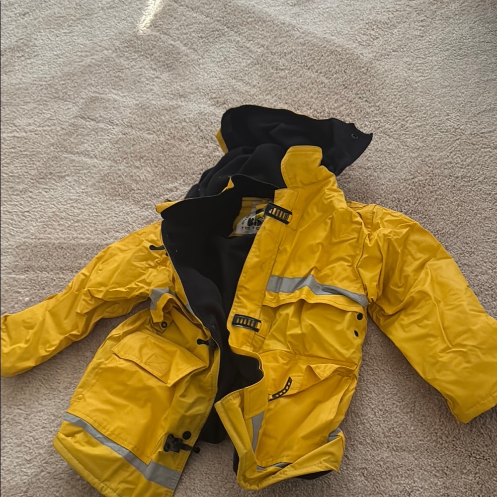 Bright Yellow Raincoat with Waterproof Material and Smooth Finish